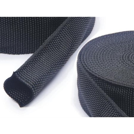 Kable Kontrol® Tuff-Weave Braided Nylon Hose Sleeving - 3.66 Inside Diameter - 165' Length - Black